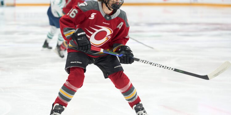 Emily Clark playing for the PWHL's Ottawa Charge