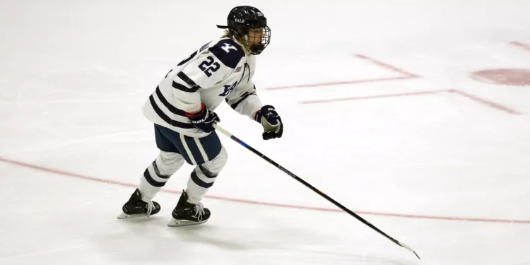 Statistically, Yale's Anna Bargman is one of NCAA women's hockey's most threatening offensive players - Photo Colleen Murphy / Yale