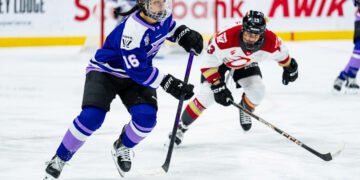 Sophie Jaques with the PWHL's Minnesota Frost