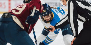 Sarah Nurse and Marie-Philip Poulin face off - Photo @ PWHL
