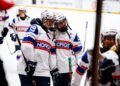 Norwegian women's hockey players at the 2025 World Championships - Photo @ Magyar Jégkorong