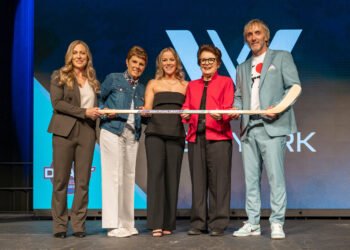 Sarah Fillier poses with PWHL staff after being selected first overall at the 2024 PWHL Draft - Photo @ PWHL
