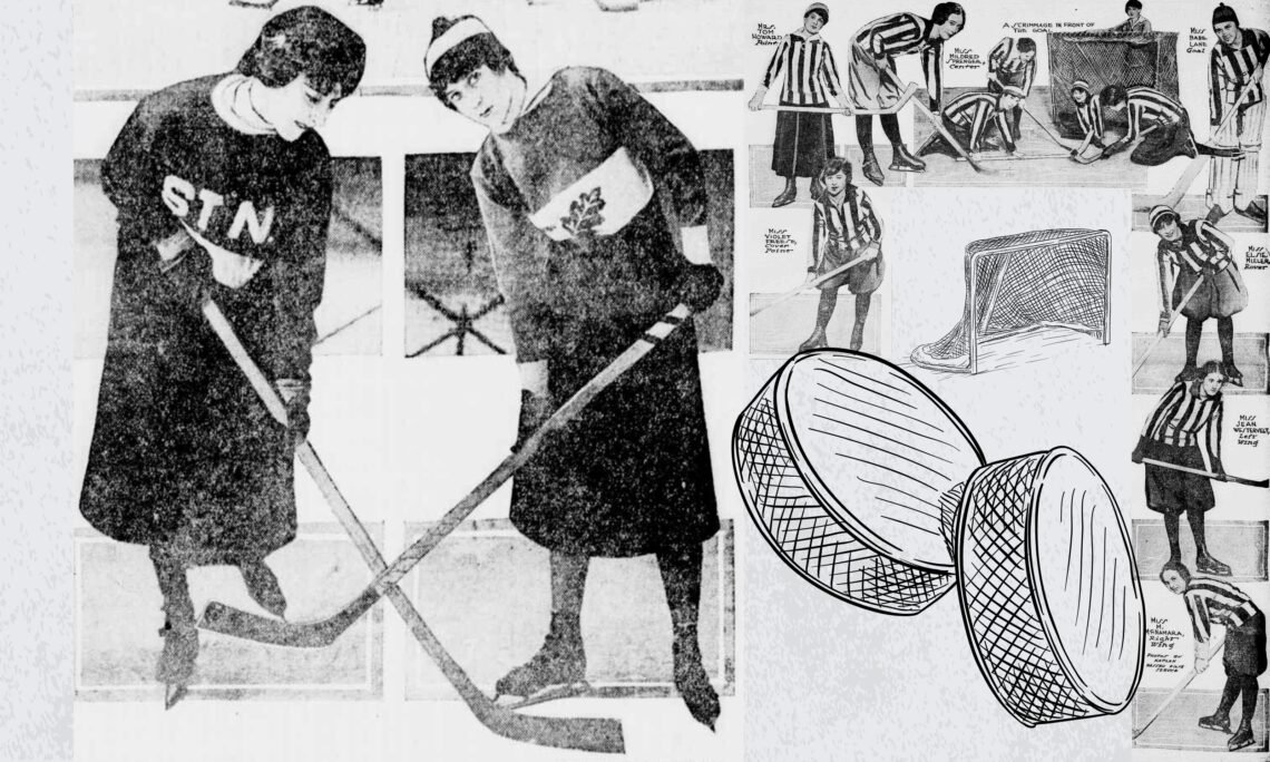 St. Nicholas Blues women's hockey team in early 1900s